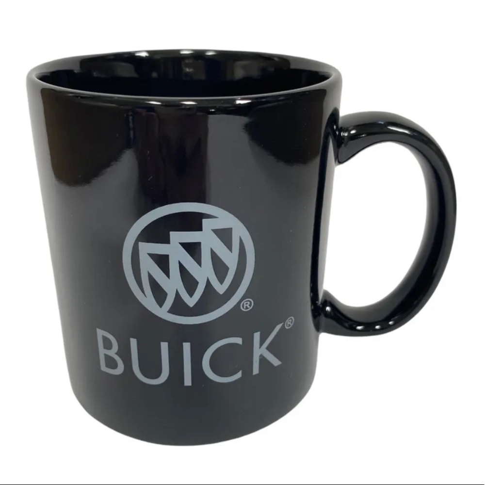 BUICK Black Ceramic Coffee Mug M Ware Auto Emblem